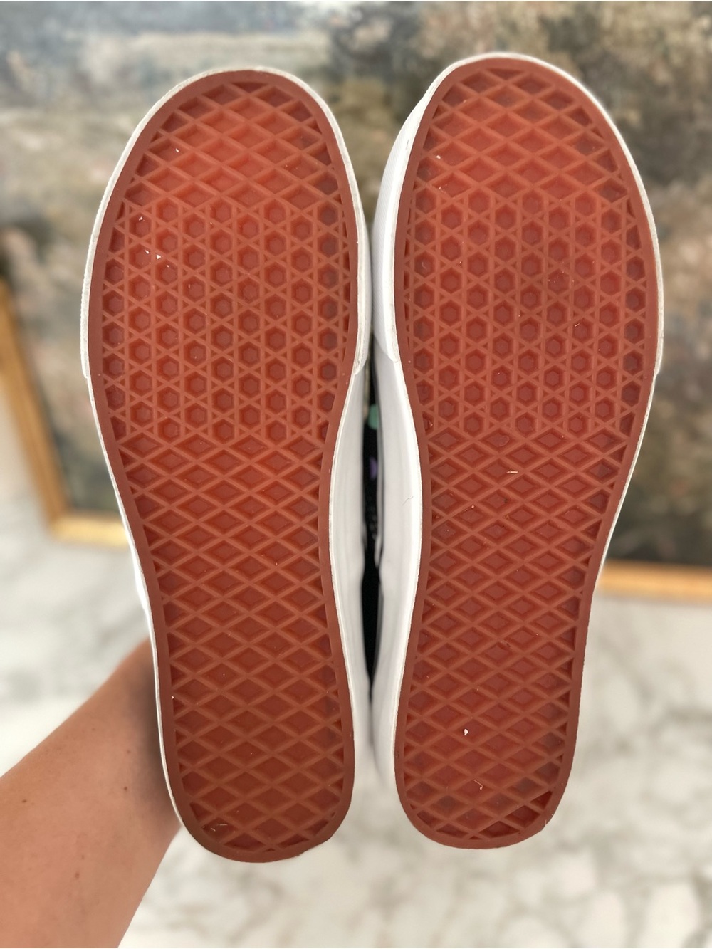 Vans slip on sneakers I love my vans hearts candy size 10.5 women black - Picture 6 of 9